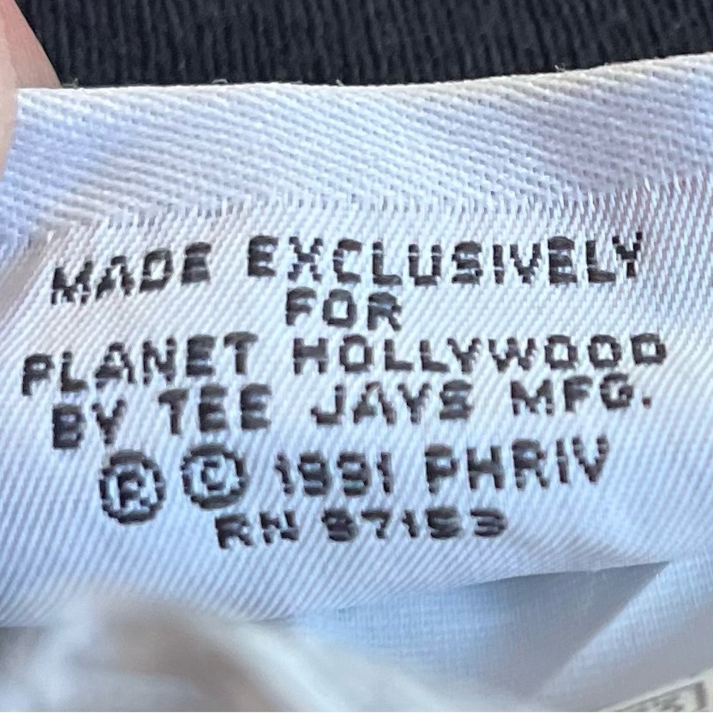 Vtg 1991 Planet Hollywood Beverly Hills T-Shirt Size Size XL Single Stitch USA - Picture 6 of 9